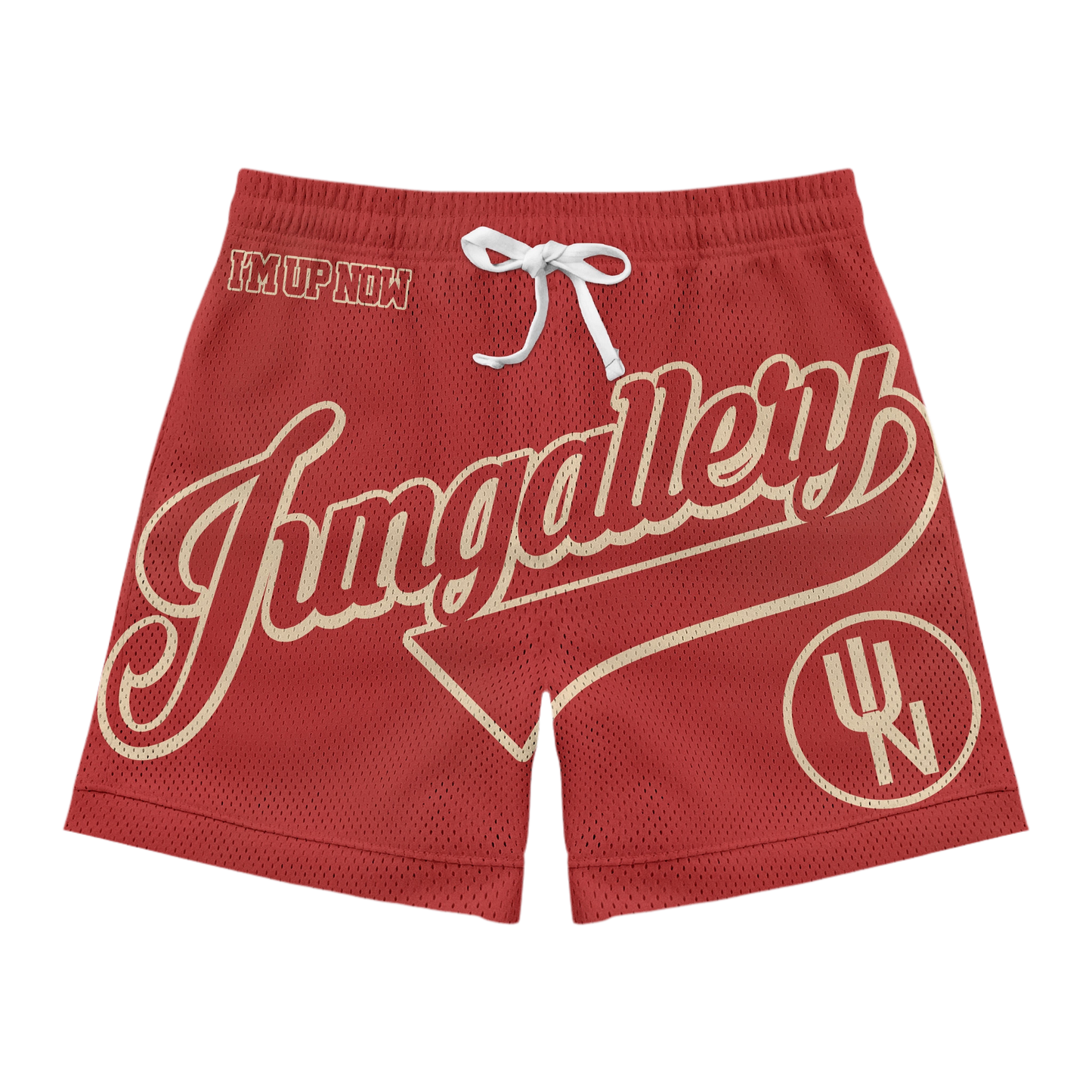 IUN ‘Rose Red’ Mesh Shorts